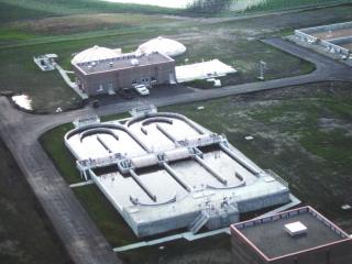 Aerial view of Montgomery's Wastewater Treatment Facility